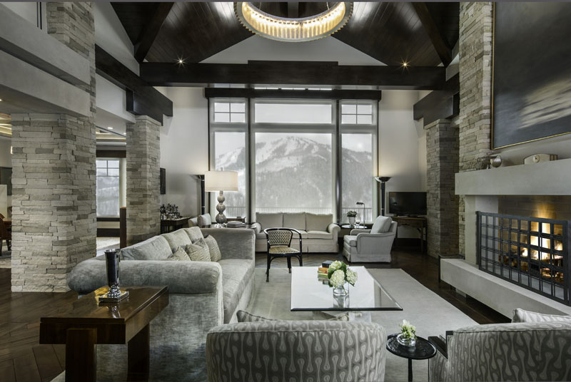 Living Room Area - Park City Utah Custom Home Builders
