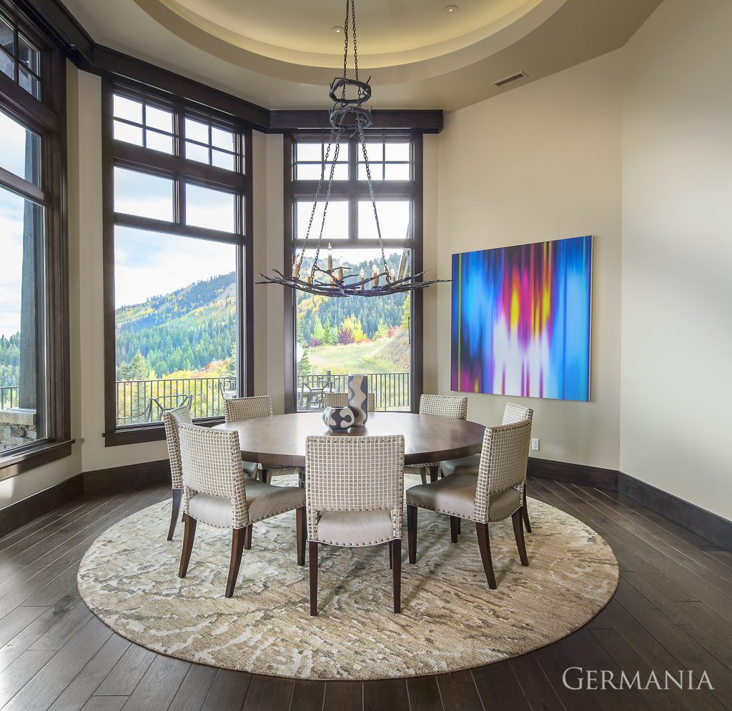 Custom luxury home dining room park city utah