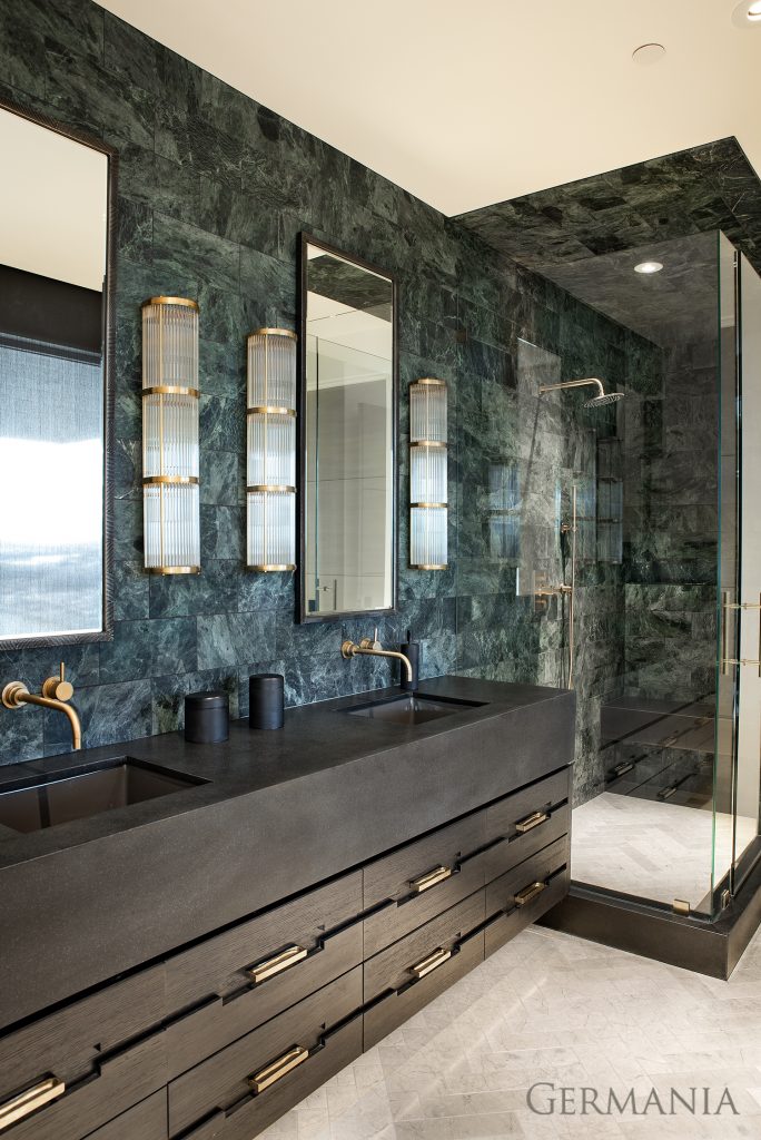 High end custom home bathroom park city