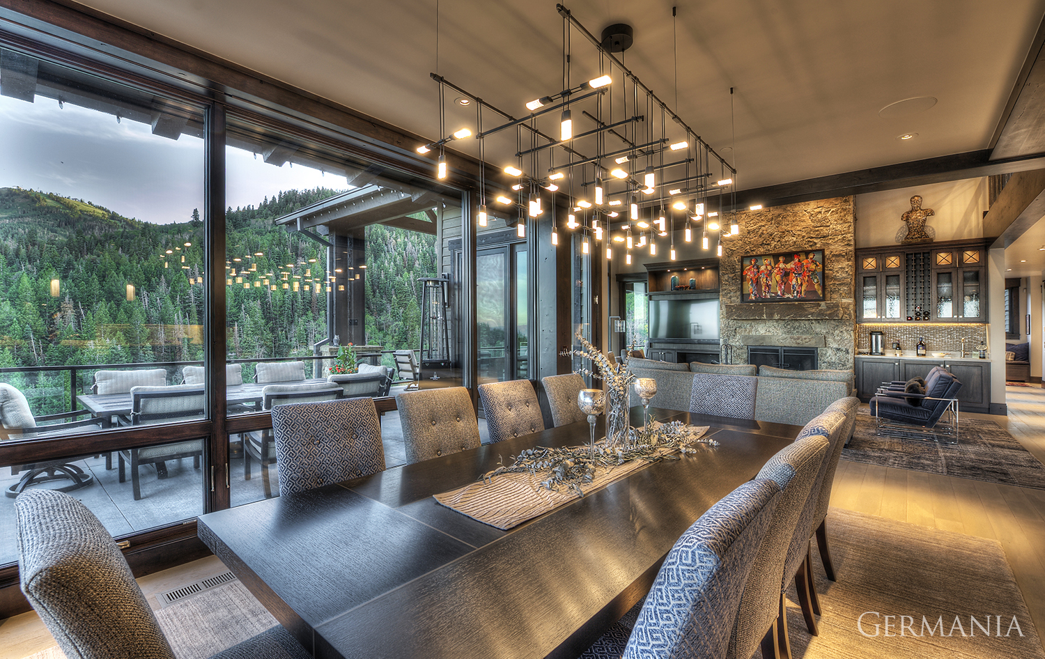 For a custom home dining room, windows, flooring, and light fixtures are key elements in your home.