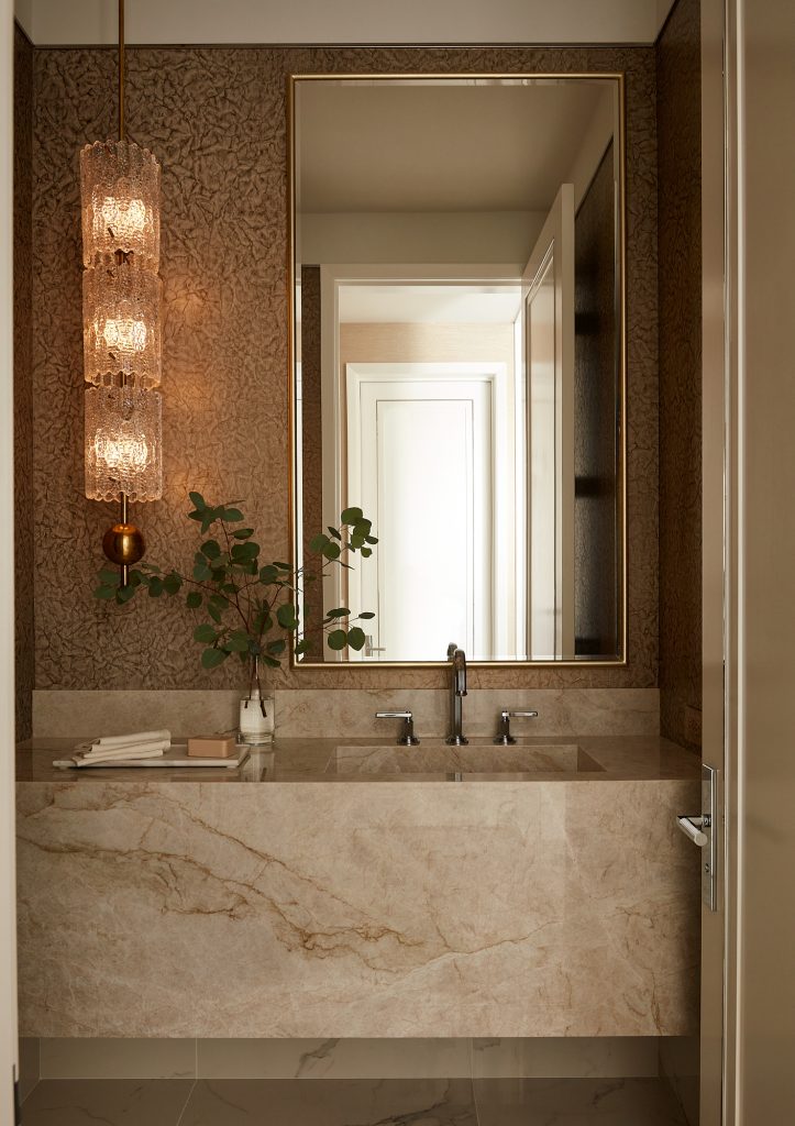 High end details bring this custom bathroom together in style.